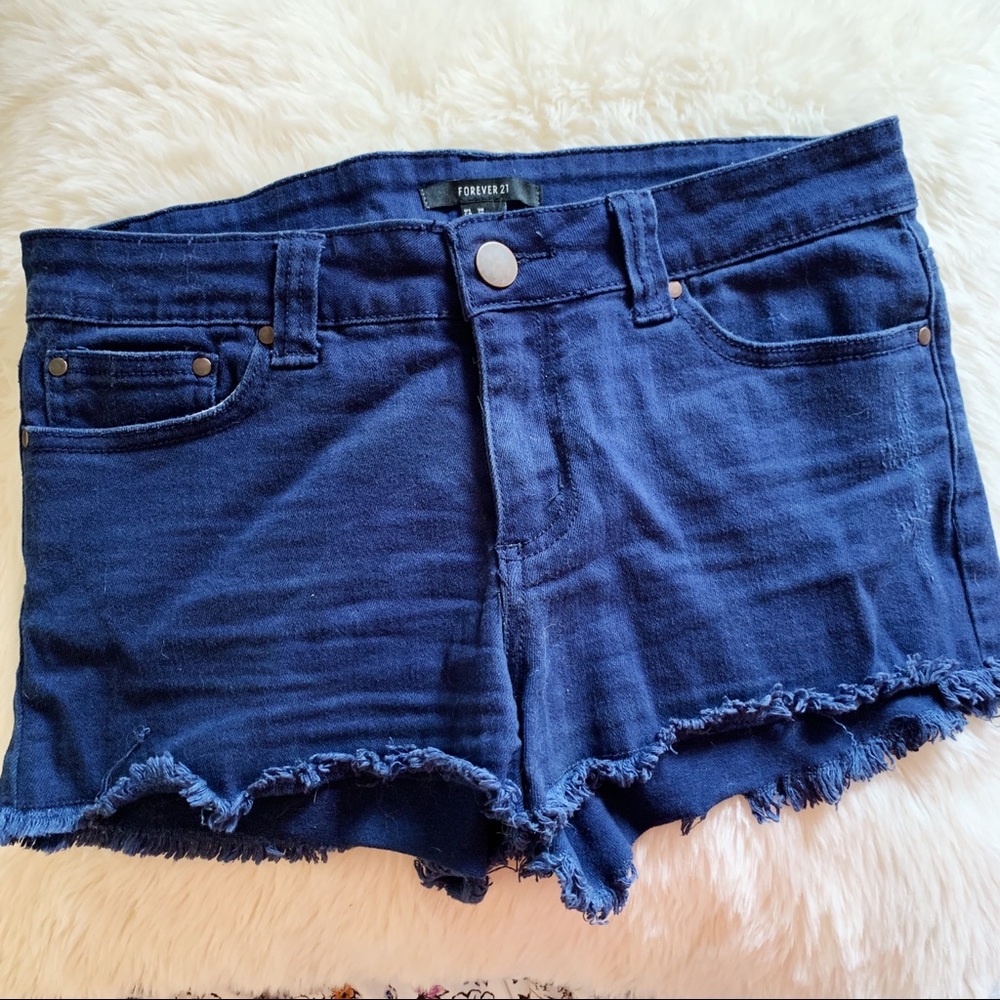 Forever 21 Navy Jean Shorts